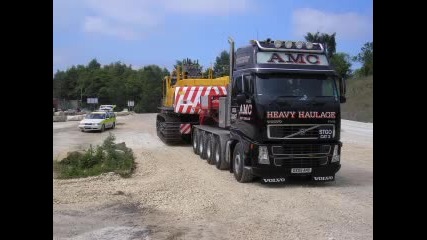 Heavy haulage Wide Load Convoi big dump trucks excavators 