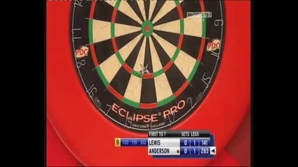 Adrian Lewis 9 Dart Finish 2011 Ladbrokes World Championship Final.flv