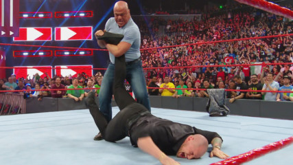 Kurt Angle wishes Baron Corbin "luck": Raw, April 8, 2019
