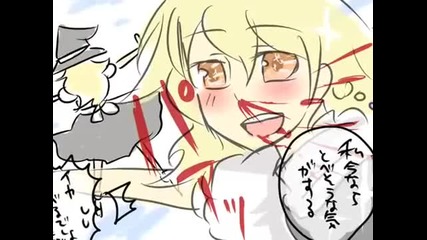 Touhou - Cute Alice dance...with a lot of Marisa nose bleed 