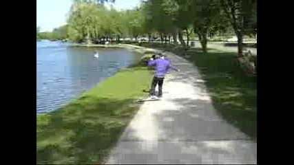 Justin Bieber skateboarding in Stratford #1