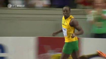 Най - бързият човек на света Юсеин Болт - световен рекорд - 100 метра за 9.58 