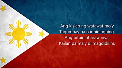 Ang Tatlong Bersyon Ng Pambansang Awit Ng Pilipinas - Lupang Hinirang ( Tagalog, Espanyol At Ingles)