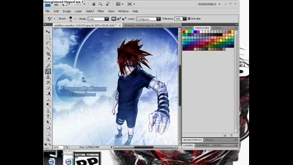 sasuke with red hair 