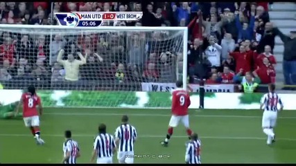 Хавиер Ернандез повежда Манчестер Юнайтед с 1 - 0 - Ман Юнайтед 2 - 2 Уест Бромич 16.10.2010 