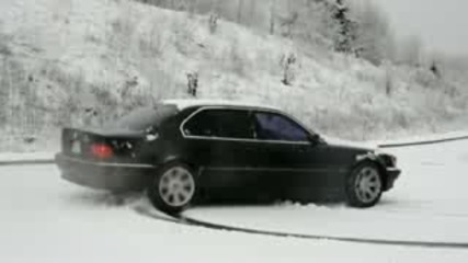 Bmw 740il on snow