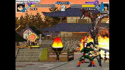 Naruto M.u.g.e.n Rock Lee Vs Zaku Part 2