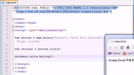 Beginner Javascript Tutorial - 31 - join and pop