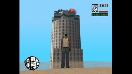 Gta San Andreas Hydra Explosion, atomic bomb!!!