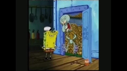 Spongebob - Харесваш Krabby Patties, нали Squidward? 