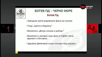 Преди Ботев Пд - Черно море