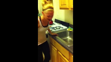 Cute Blonde Girl Takes The Cinnamon Challenge