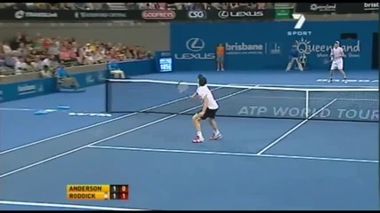 Kevin Anderson vs Andy Roddick Brisbane 2011 Highlights 