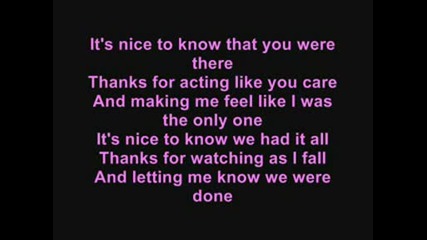 Avril Lavigne - My happy Ending (with lyrics)