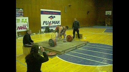 Васил Янчев - опит за републикански рекорд в мъртвата тяга в кат. до 125 кг. - 366 кг. ! 