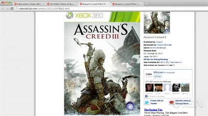 The Debut Of Assassin's Creed 3 Part 1