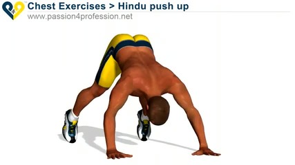 Hindu push up for training shoulders triceps and chest