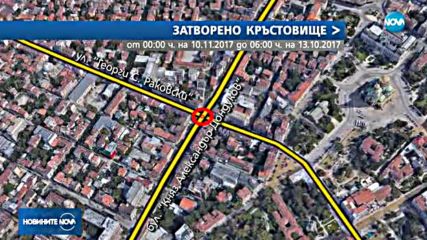 Затварят за три дни ключово кръстовище в София
