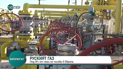 Потреблението на руски газ в ЕС – под 9%
