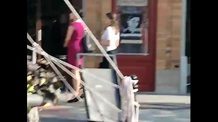 Нийв Кембъл по време на снимките на филма си Писък 4