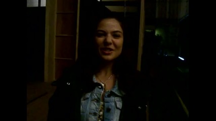 Danielle Campbell on Starstruck set