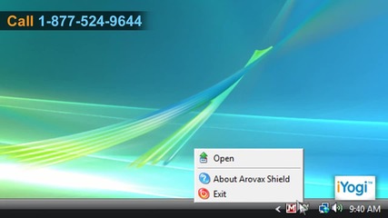 Check or modify the current settings of Arovax™ Shield v2.1.103 in Windows® Vista