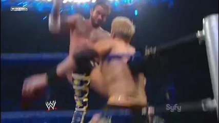 Cm Punk - Corner Knee Strike Followed By Running Bulldog