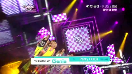 (hd) Glam - Party (xxo) ~ Music Bank (10.08.2012)
