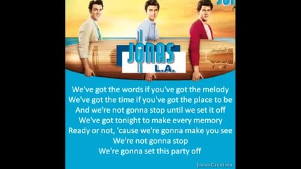 Jonas Brothers - Set This Party Off (full with lyrics) 