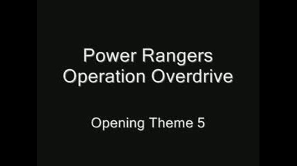 Power Rangers Operation Overdrive Opening
