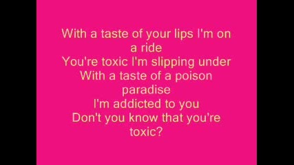 Toxic - Britney Spears (lyrics)