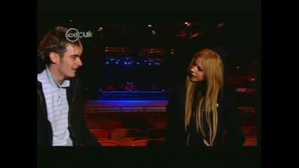 Avril Lavigne meeting with a fan