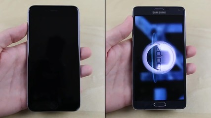 Galaxy Note 4 vs. iphone 6 Plus Speed Test направен от Phonebuff