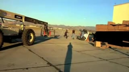 Truck backflip crash 