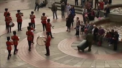British Army musicians flashmob: "sing, Sing, Sing" in Chamberlain Square, Birmingham, 21 Sep 2013