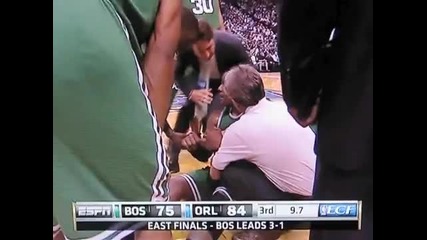 Glen Big Baby Davis Knocked Out - Celtics Magic Game 5 