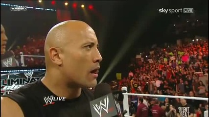 The Rock returns to Wwe Raw - 2-14-2011 (part 1)