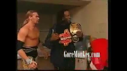 Booker T, Goldust and Christian Backstage 