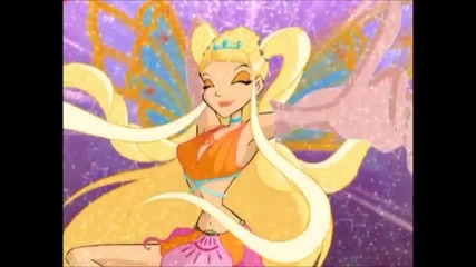 Winx Club : Stella Enchantix Transformation!!! Rai English!!!