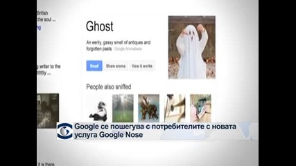 Google пусна на 1 април нова услуга Google Nose