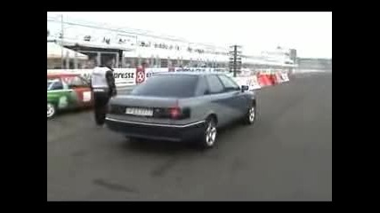 Audi 90 Quattro Turbo Vs. Opel Corsa Gsi Drag Race