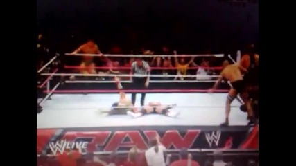 John Cena and Rhodes Brothers vs Damien Sandow and The Real Americans