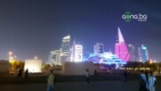 Небостъргачите в Доха грейнаха с молитви за Пеле