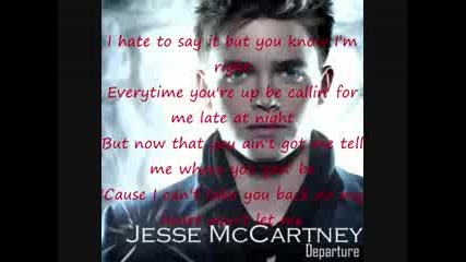 Jesse Mccartney - Told You So(lyrics)