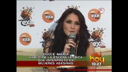 Dulce Maria habla sobre la escena lesbica en Mujeres Asesinas Hoy 