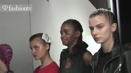 Pretty Meets Tough Girl Backstage at Danielle Scutt Spring 2012 London Fashion Week