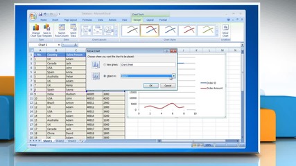 Microsoft® Excel 2007: How to create a basic chart on Windows® 7?