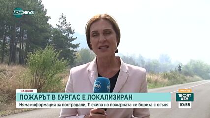 Пожарът в Бургаско е локализиран
