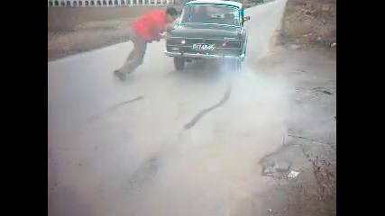 Бурноут с Москвич
