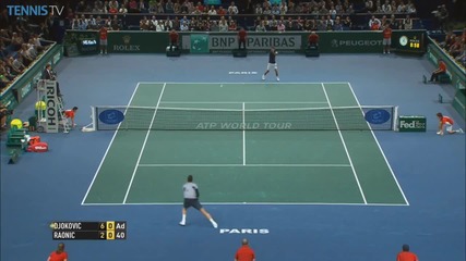 Bnp Paribas Paris Masters 2014 Final - Hot Shot By Novak Djokovic